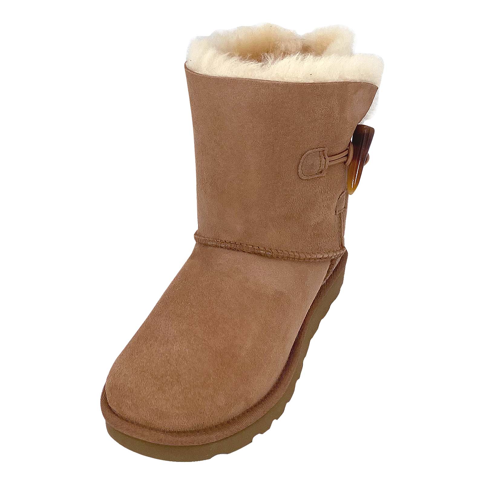 Women's Sheepskin Toggle Winter Boots (Clearance)
